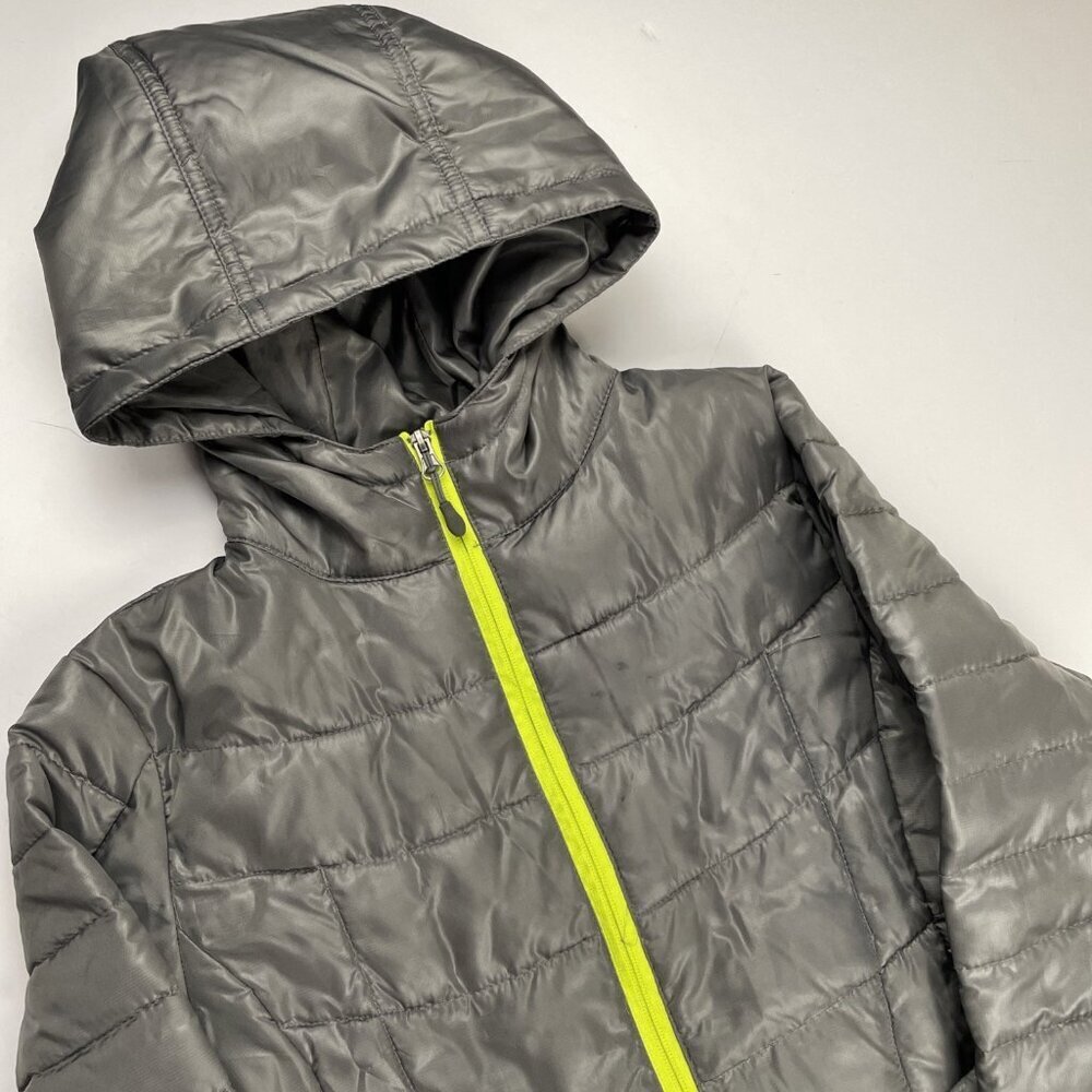 Slalom Hooded Puffer Jacket Women’s S Full Zip Gray Insulated Outdoors